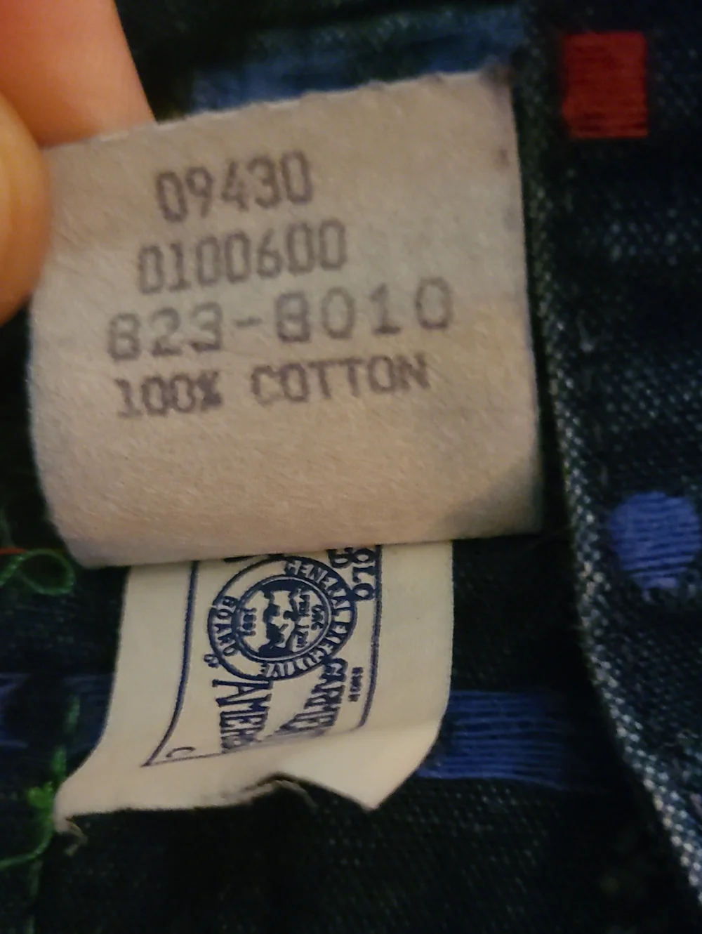 Vintage OshKosh B'gosh Navy Overalls with Red Accent 6 - 9 Months